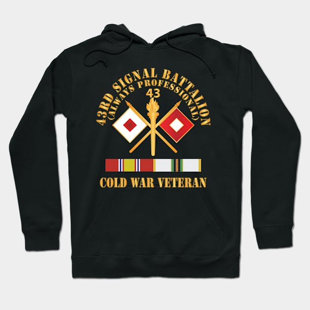 43rd Signal Battalion - Cold War Veteran w COLD SVC X 300 Hoodie by twix123844